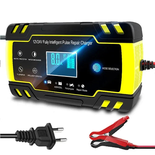 12-24V 6/8A Full Automatic Battery charger Digital LCD Display Car Battery Chargers Power Puls Repair Chargers Wet Dry Lead Acid