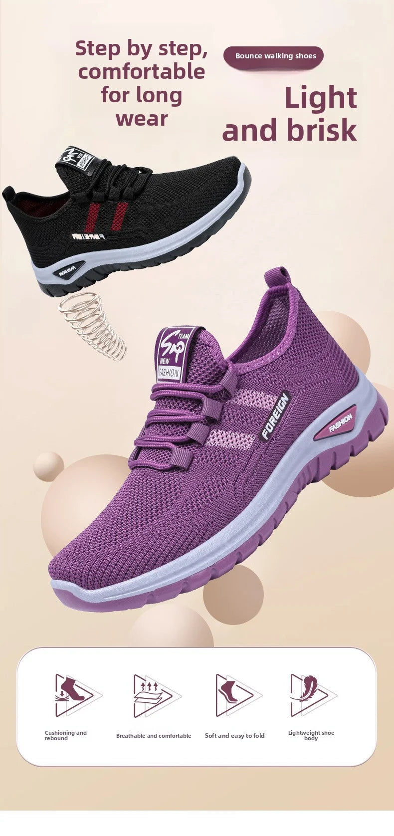 Women Casual Sports Shoes Breathable Lightweight Sneakers Anti-slip Flats Outdoor Running Walking Shoes Female Vulcanized Shoes