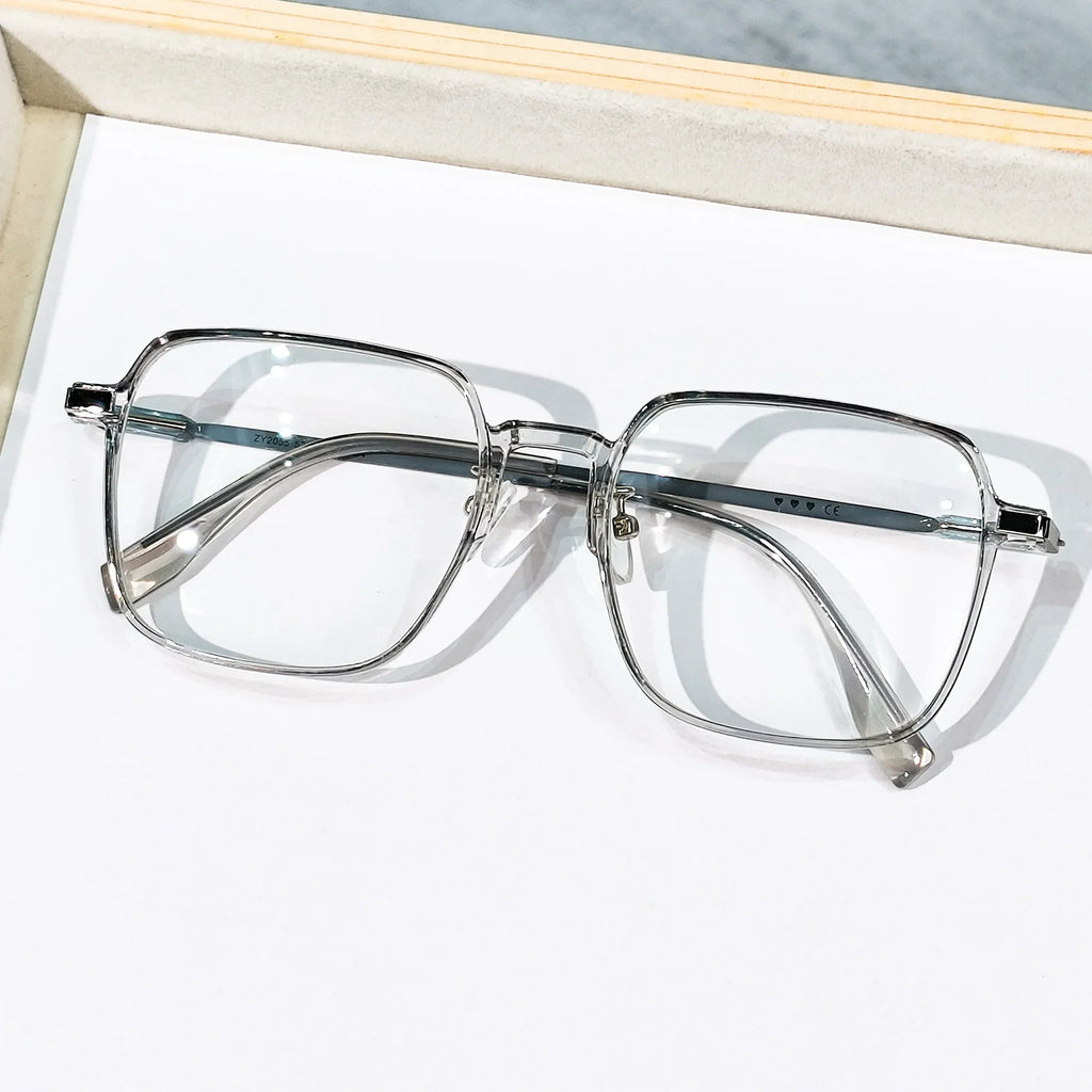 Large Square Reading Glasses with Glitter, Fashionable Reading Glasses, Reading Glasses for Women and Men  +1.0 To +4.0