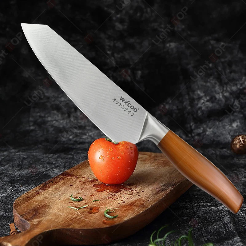 Japanese Kitchen Knives Stainless Steel Professional Chef Knife Cleaver Santoku Knife Fruit Slicing Utility Knife Cooking Tools
