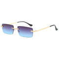 1PC Unisex Metal Square Frame Fashio Rimless Sunglasses For Outdoor Beach Party