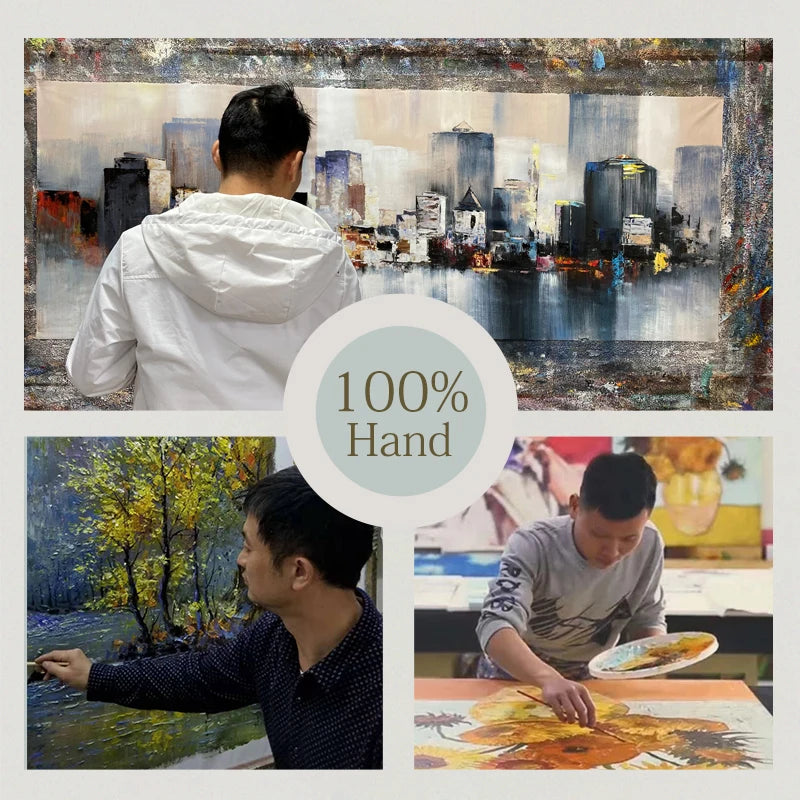 New Abstract Large Sizes 100% Handmade Oil Painting On Canvas Wall Art Pictures For Living Room Decoration Accessories Frameless