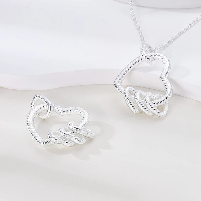 Luxury Necklace 925 Silver Original Sterling Zircon Dragonfly Butterfly Firefly Star Moon Chain Link For Women Wedding Jewelry