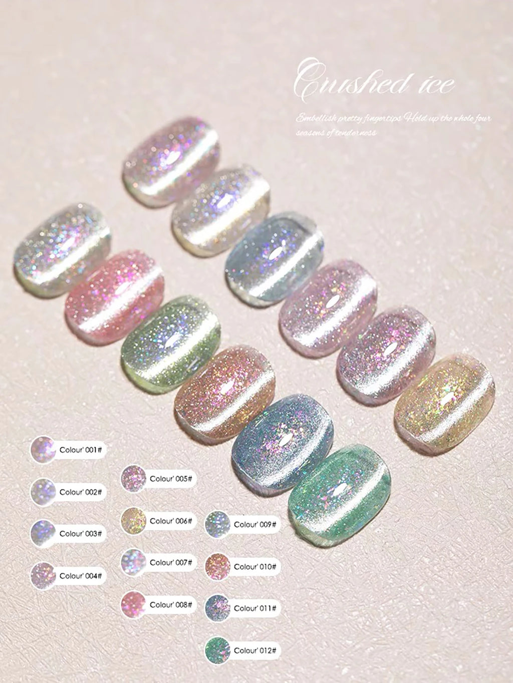 MIANEL 12ML 2026 New Tyndall Cat Eye Gel Nail Polish Flash Whitening Small Light Bulb Crystal Nail Polish Pink Nails 1-5pcs