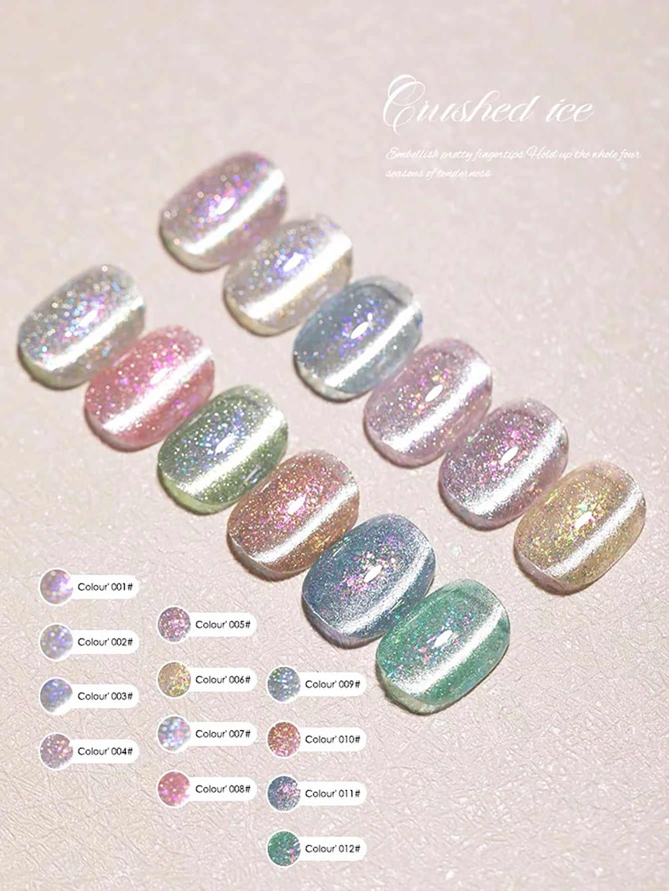 MIANEL 12ML 2026 New Tyndall Cat Eye Gel Nail Polish Flash Whitening Small Light Bulb Crystal Nail Polish Pink Nails 1-5pcs
