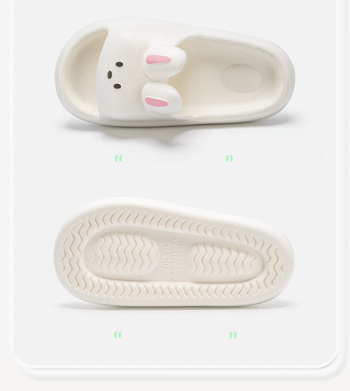 Cartoon Rabbit Children Slippers Heightened Thick Bottom Indoor Outdoor Slippers Comfortable Soft Children Home Slippers