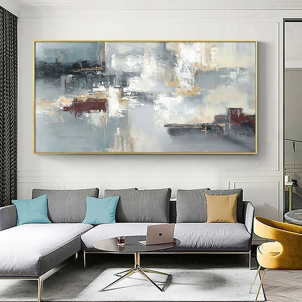 New Abstract Large Sizes 100% Handmade Oil Painting On Canvas Wall Art Pictures For Living Room Decoration Accessories Frameless