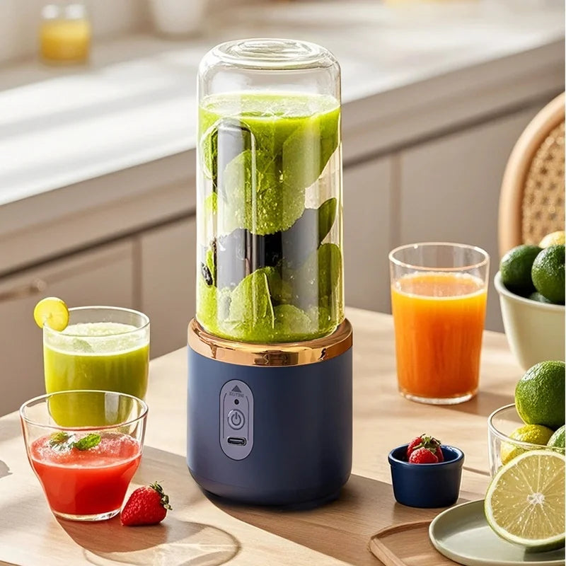 400ML Fruit Electric Juicer Food Milkshake Mixer Machine Portable Juicer Maker Double Cup Multifunction Household Blender