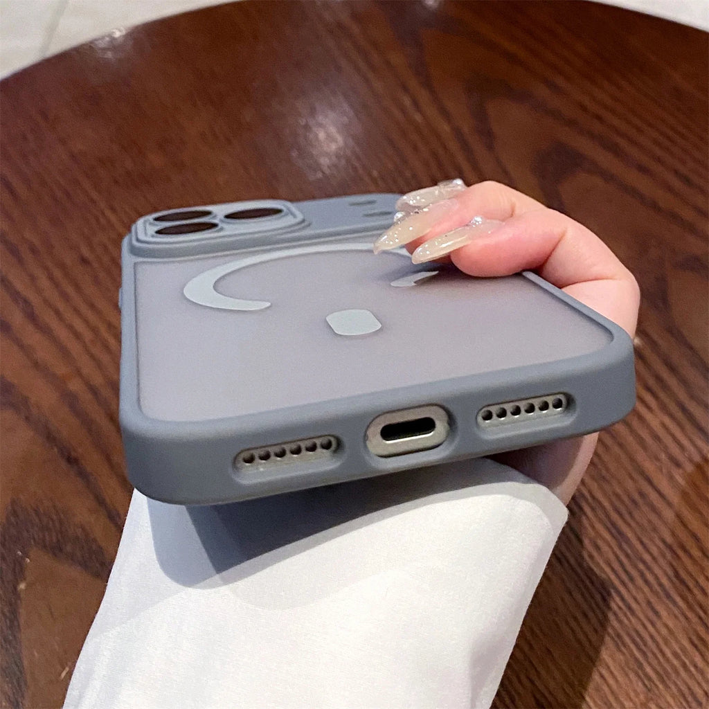 Transparent Magsafe IPhone17 Air Magnetic Shockproof Cover Matte Camera protection Case For iPhone 17 Pro Max