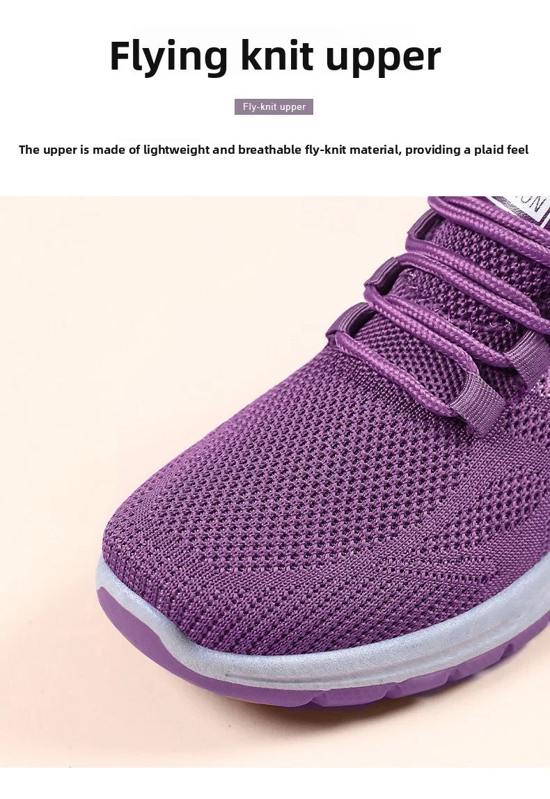 Women Casual Sports Shoes Breathable Lightweight Sneakers Anti-slip Flats Outdoor Running Walking Shoes Female Vulcanized Shoes