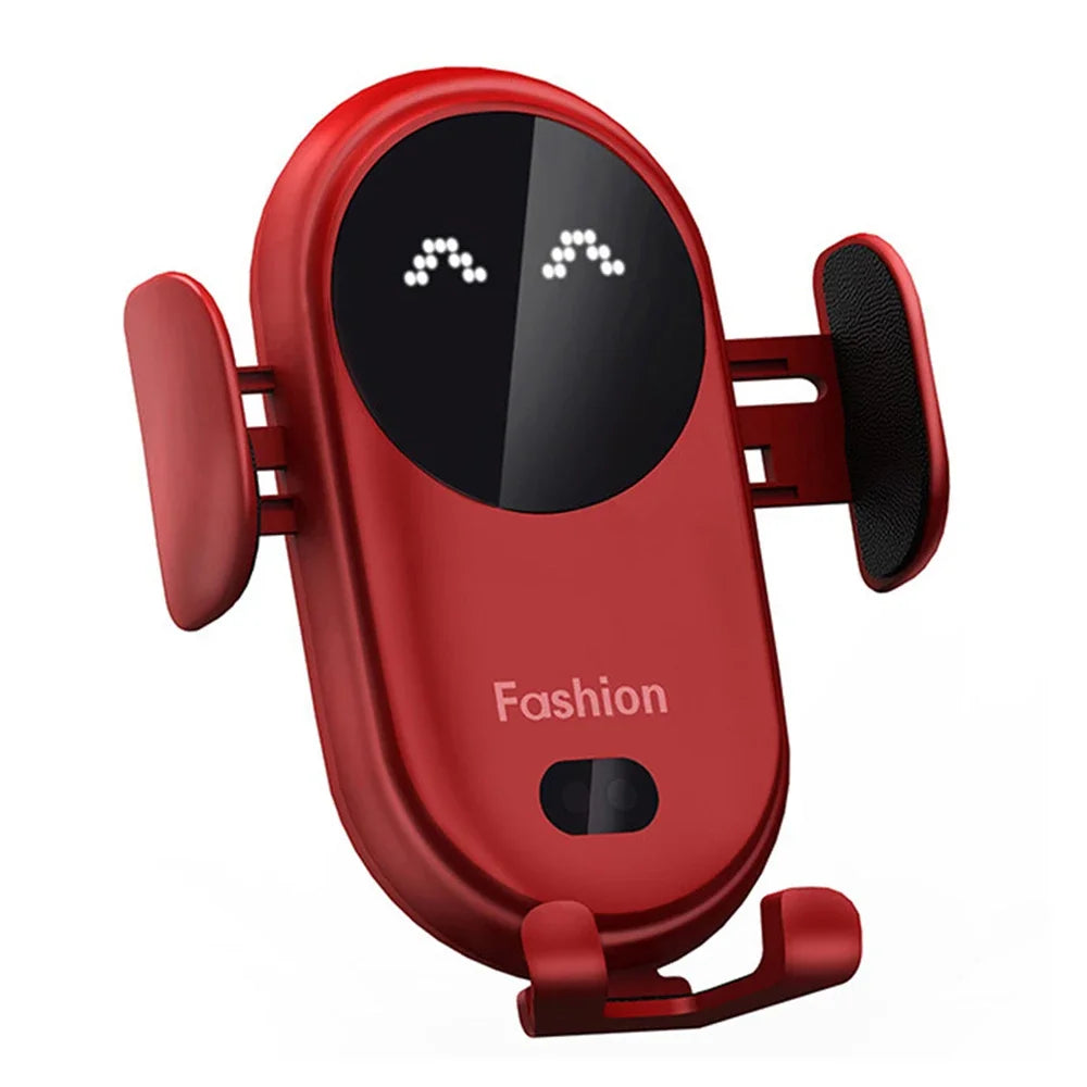 Fashion Qi Fast Wireless Charger Car Phone Holder Smart Infrared Sensor Air Vent Mount Automatic Clamping Mobile Phone Stand S11
