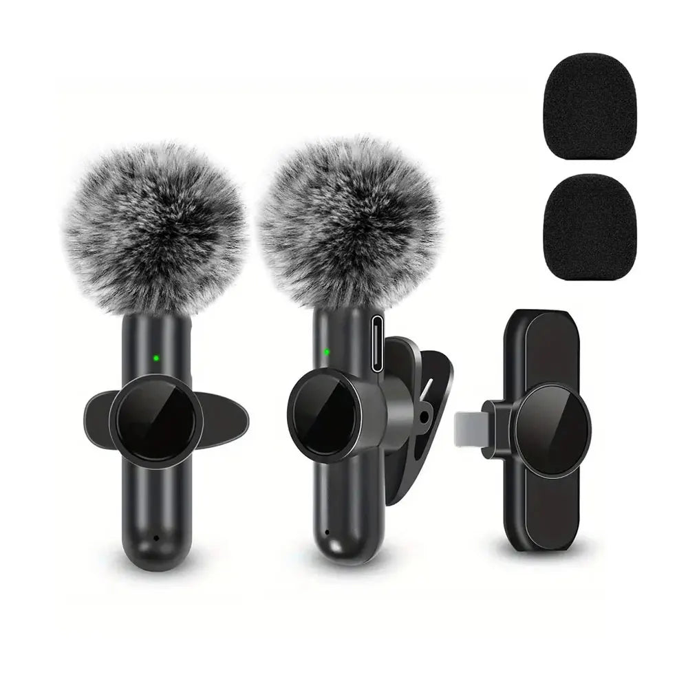 K61 Wireless lavalier microphone, mini microphone, suitable for mobile live streaming, video recording and recording