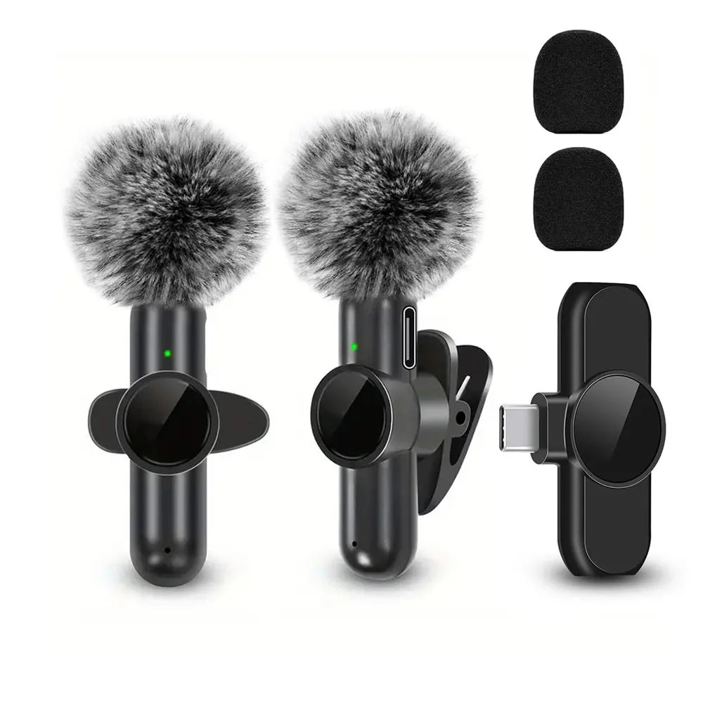 K61 Wireless lavalier microphone, mini microphone, suitable for mobile live streaming, video recording and recording