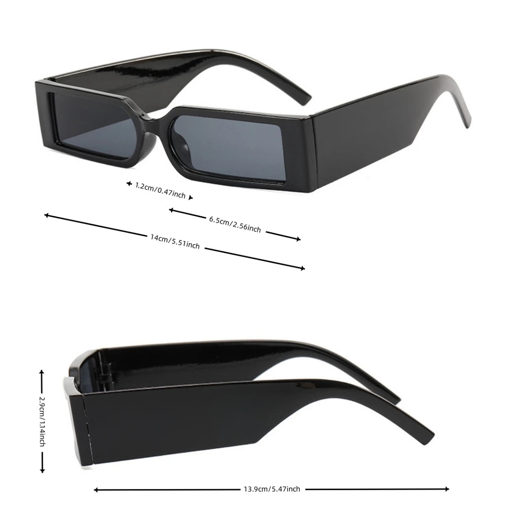 Fashion Brand New Sunglasses Ins Wind Concave Style Personalized Sunglasses for Men and Women Street Small Box Slim Glasses.