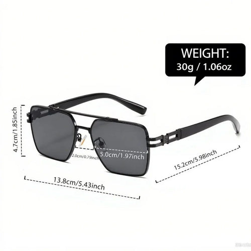 1PC, double beam glasses, fashionable cut-out temples, oversized ultra-light frames, suitable for men and women