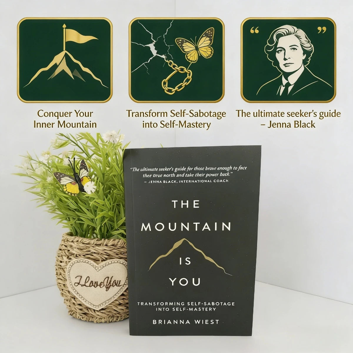 The Mountain Is You Book By Brianna Wiest | Self-Help Book for Self-Mastery | Transform Self-Sabotage & Personal Growth