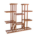Wooden Plant Shelf Flower Pot Stand Indoor Outdoor Multi-Tier Plant Display Stand