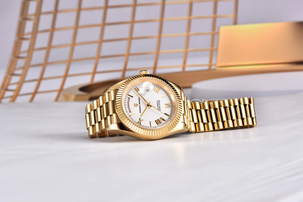 PAGANI DESIGN Men's Watches DD40 Gold White Luxury Automatic Watch Men TMI NH36A Date Week Mechanical Watches For Men 2026 New