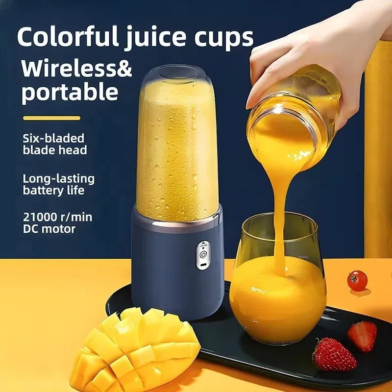 400ML Fruit Electric Juicer Food Milkshake Mixer Machine Portable Juicer Maker Double Cup Multifunction Household Blender