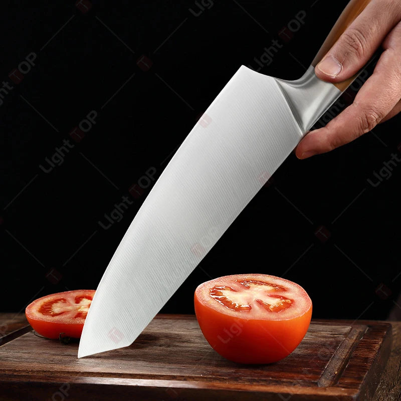 Japanese Kitchen Knives Stainless Steel Professional Chef Knife Cleaver Santoku Knife Fruit Slicing Utility Knife Cooking Tools