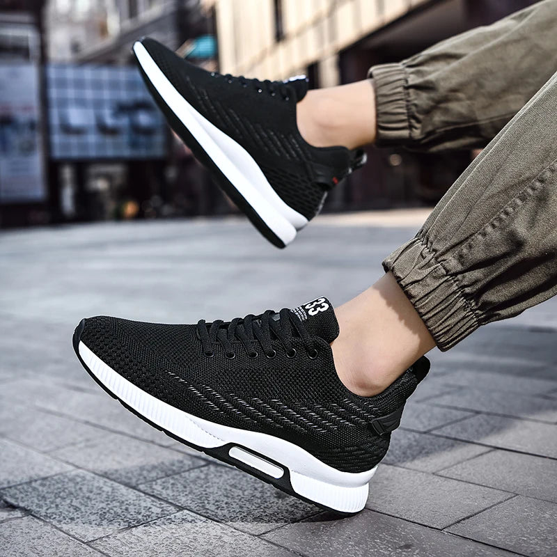 Sneakers Men Height Increase Insoles 6cm Elevator Shoes Chunky Taller Heel Lift Plus Size 37-46