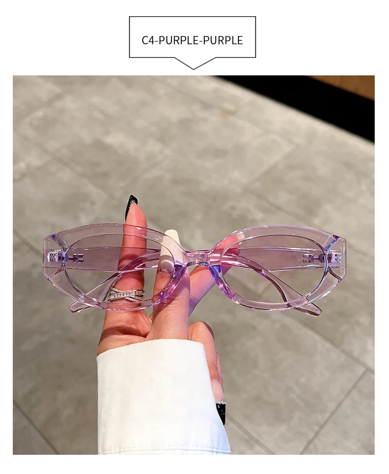 KAMMPT Vintage Oval Sunglasses Women Fashion Retro Female Sun Glasses New in Trendy Luxury Brand Designer Lady Shades Eyewear