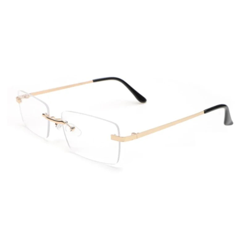 1PC Unisex Metal Square Frame Fashio Rimless Sunglasses For Outdoor Beach Party