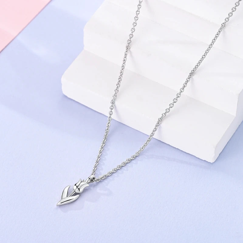 Luxury Necklace 925 Silver Original Sterling Zircon Dragonfly Butterfly Firefly Star Moon Chain Link For Women Wedding Jewelry