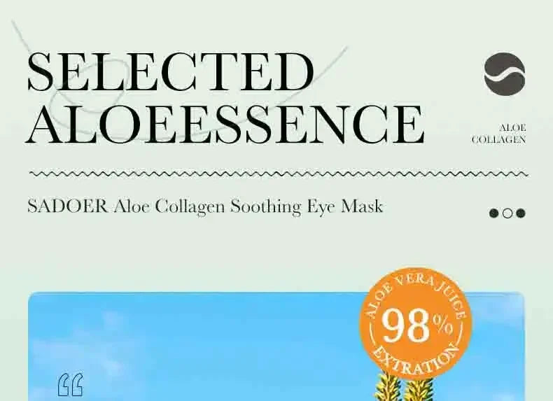 60pcs Aloe Vera Collagen Eye Mask Anti Dark Circles Eyes Bags Moisturizing Firming Hyaluronic Acid Gel Eye Patches Eyes Skincare