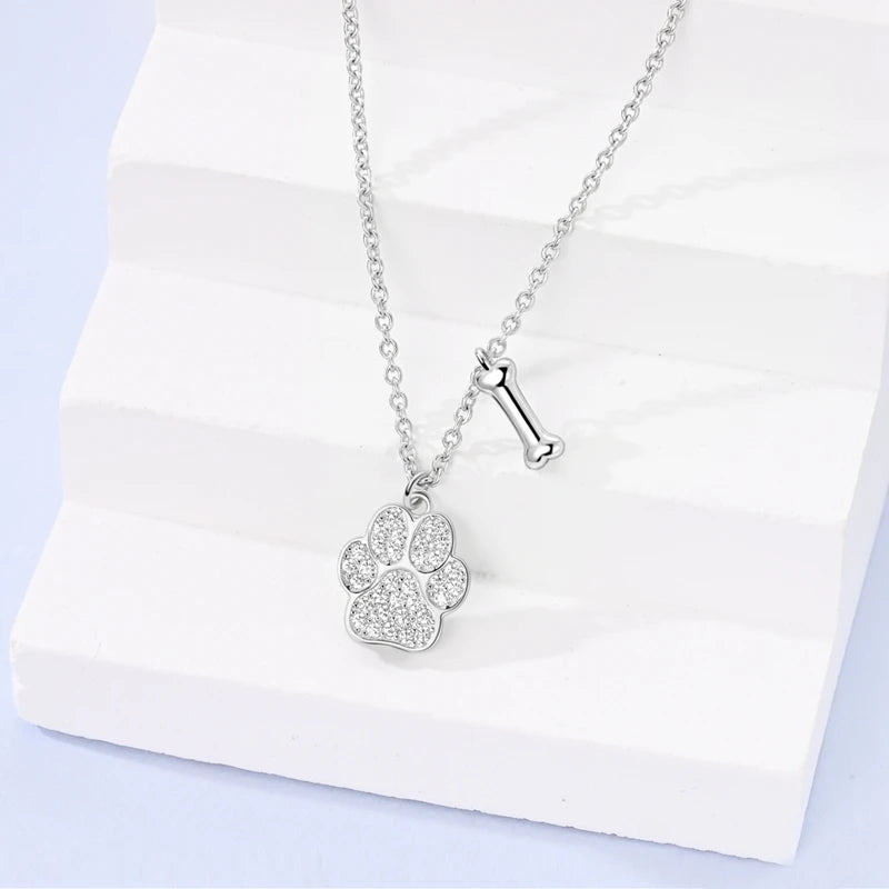 Luxury Necklace 925 Silver Original Sterling Zircon Dragonfly Butterfly Firefly Star Moon Chain Link For Women Wedding Jewelry