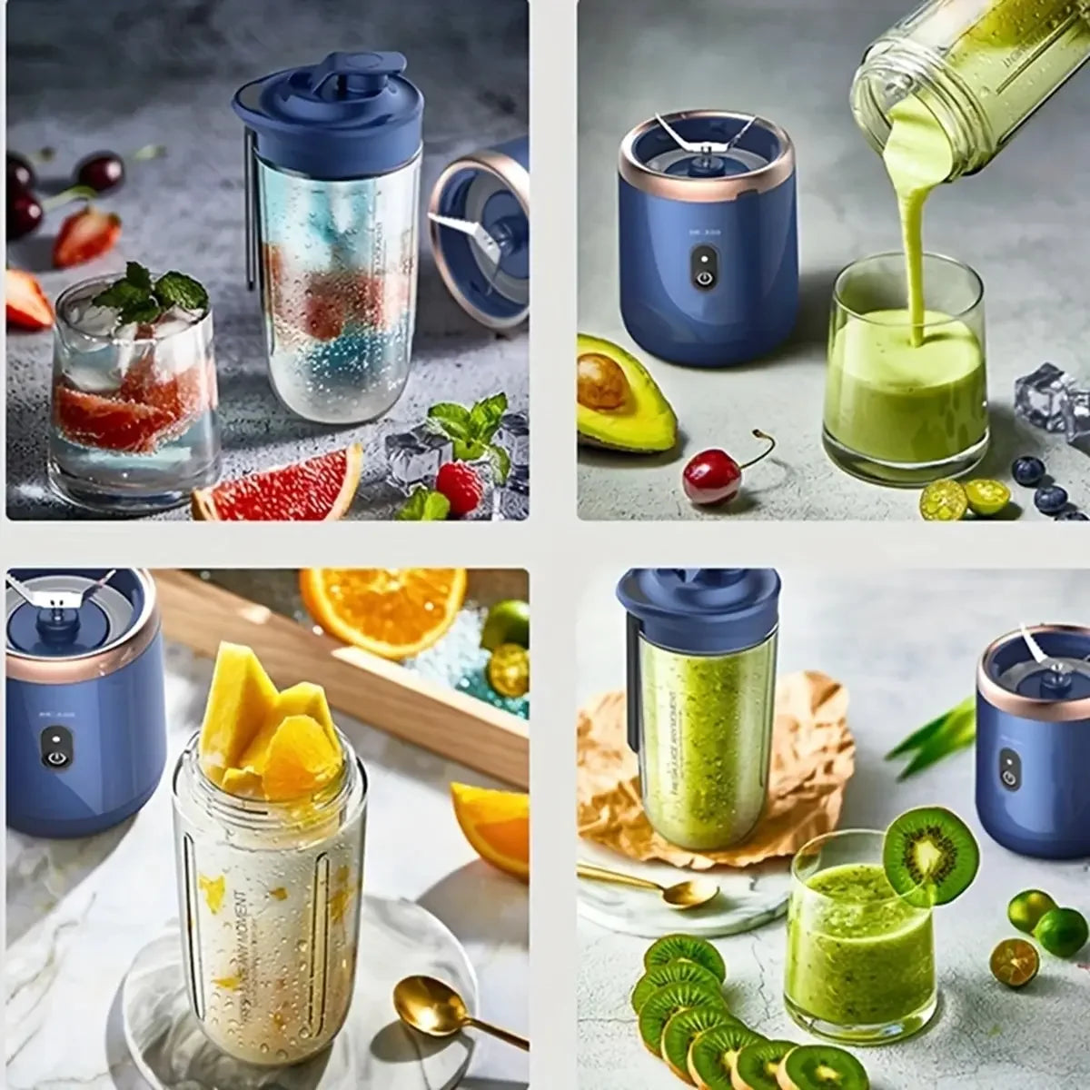 400ML Fruit Electric Juicer Food Milkshake Mixer Machine Portable Juicer Maker Double Cup Multifunction Household Blender