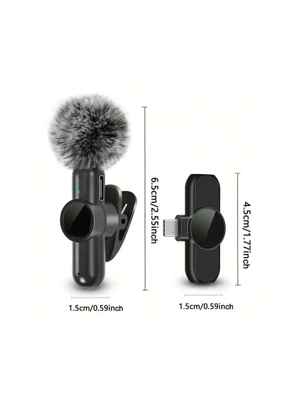 K61 Wireless lavalier microphone, mini microphone, suitable for mobile live streaming, video recording and recording