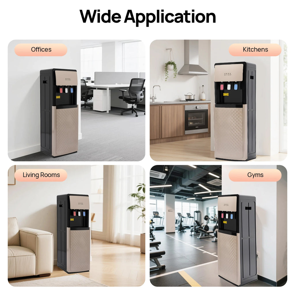 Bottom Loading Water Cooler Dispenser, 3 Temperature Settings - Hot, Cold & Room Water, Ideal for Office, Home, Living Room