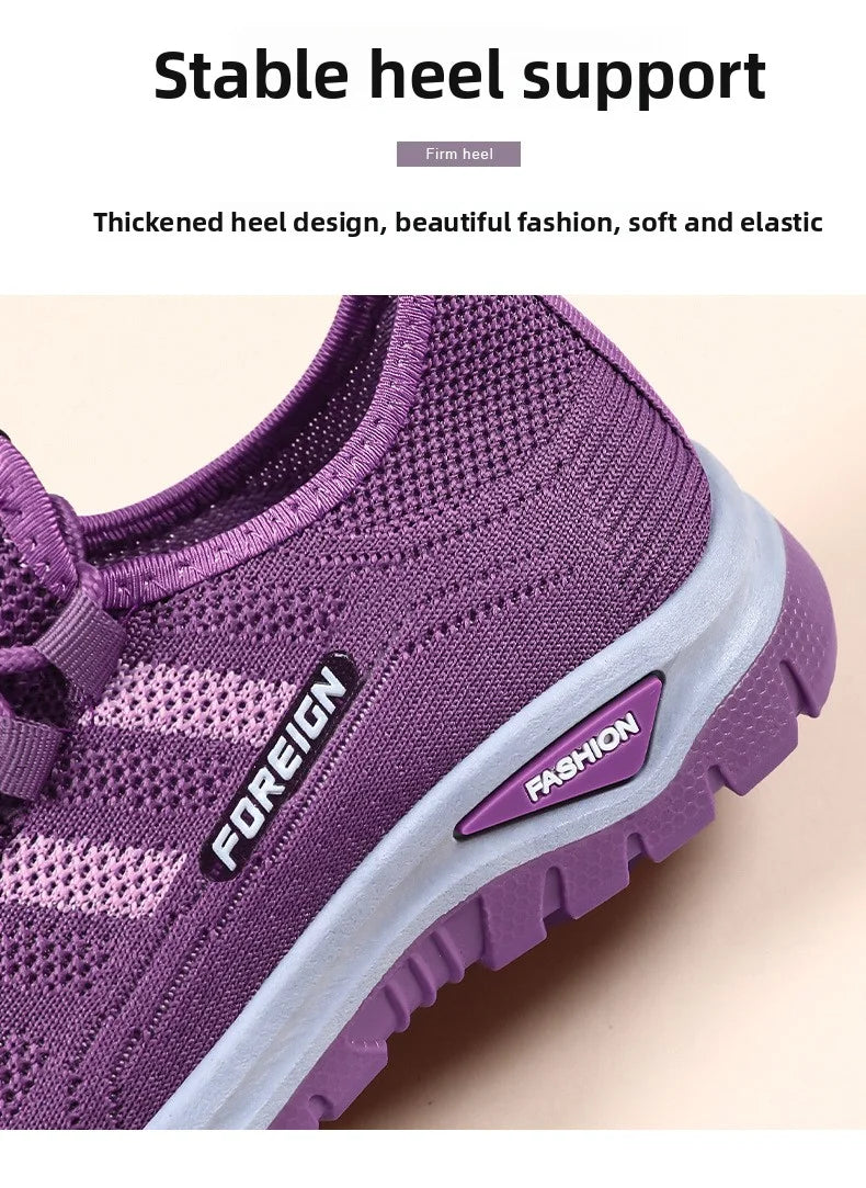 Women Casual Sports Shoes Breathable Lightweight Sneakers Anti-slip Flats Outdoor Running Walking Shoes Female Vulcanized Shoes