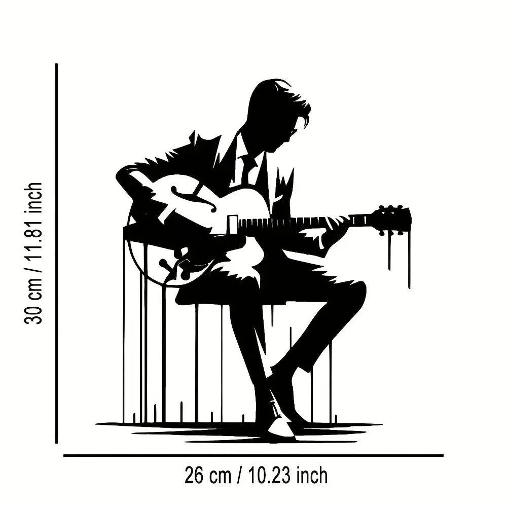 Abstract Metal Guitar Wall Art, Perfect for Home, Office, Café, Bar Decor, Ideal Gift for Music Lovers