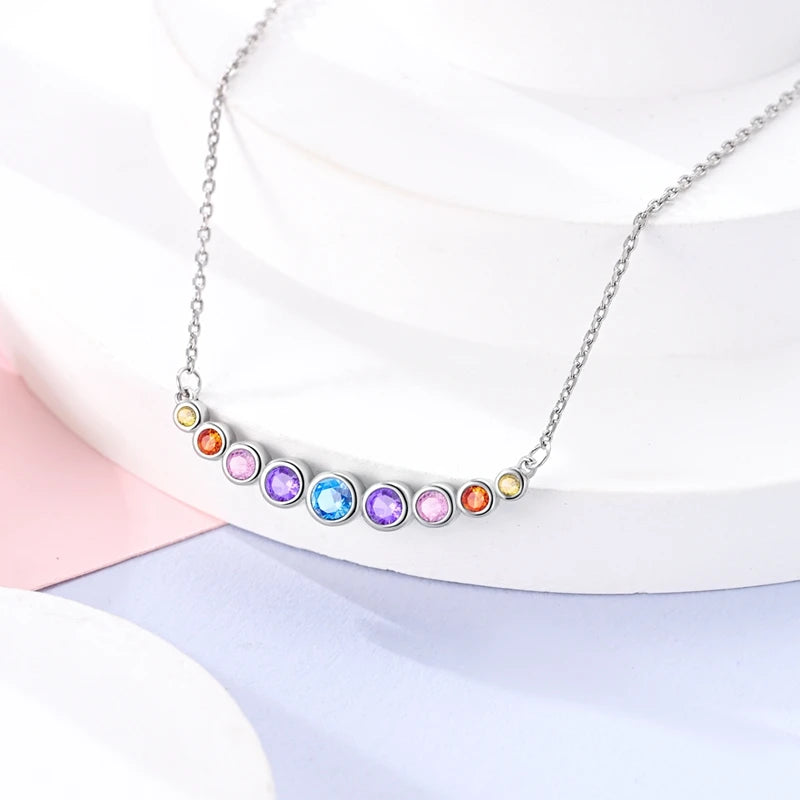 Luxury Necklace 925 Silver Original Sterling Zircon Dragonfly Butterfly Firefly Star Moon Chain Link For Women Wedding Jewelry