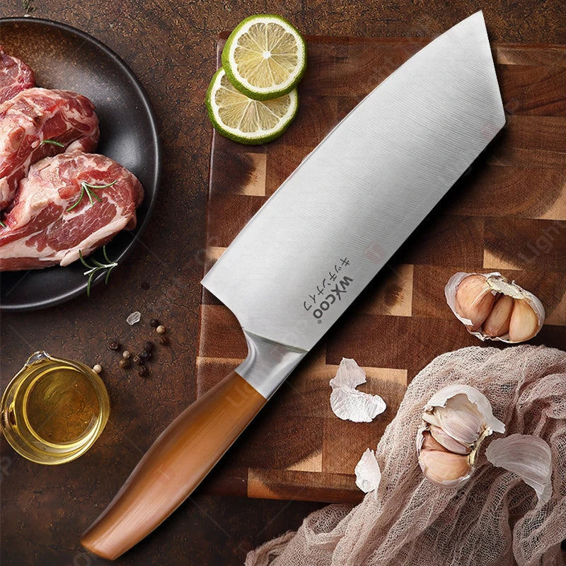Japanese Kitchen Knives Stainless Steel Professional Chef Knife Cleaver Santoku Knife Fruit Slicing Utility Knife Cooking Tools
