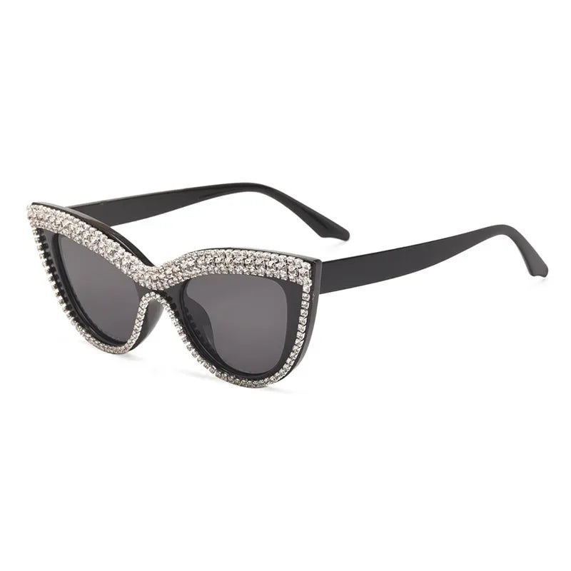 GM LUMIAS Vintage Cat Eye Sunglasses with Rhinestones New in Stylish Women Shades Ins Trendy Handmade Brand Designer Sun Glasses