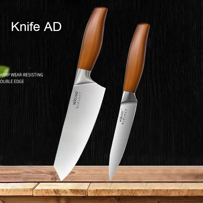 Japanese Kitchen Knives Stainless Steel Professional Chef Knife Cleaver Santoku Knife Fruit Slicing Utility Knife Cooking Tools