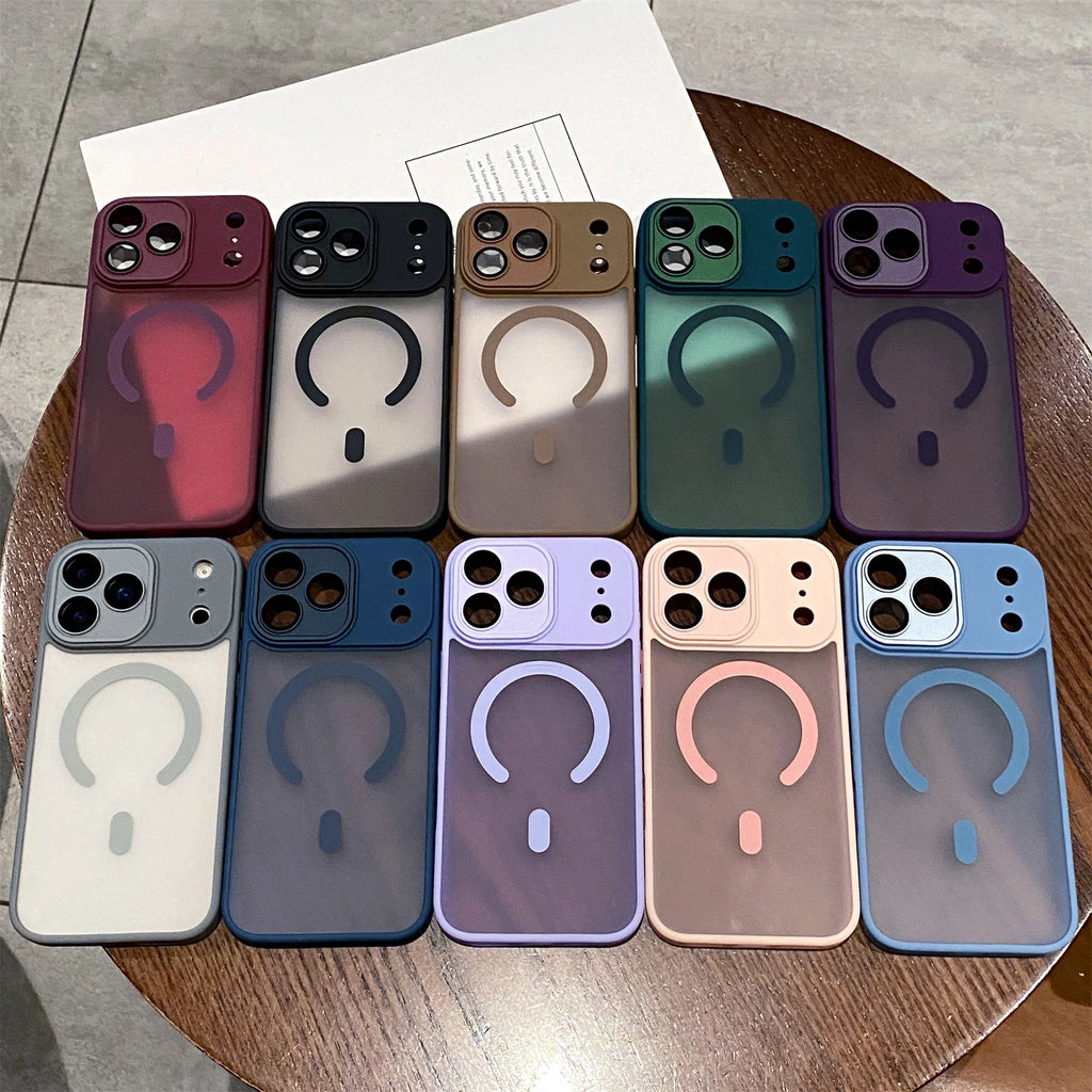 Transparent Magsafe IPhone17 Air Magnetic Shockproof Cover Matte Camera protection Case For iPhone 17 Pro Max
